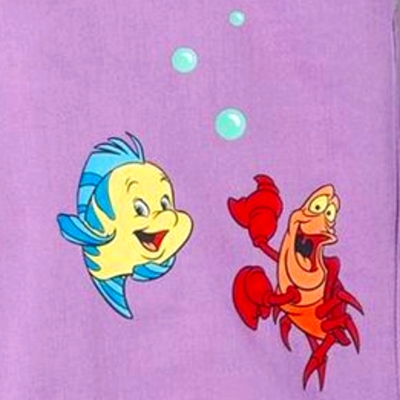 ❤️NWT VINTAGE TORRID DENIM SHORTS - DISNEY LITTLE MERMAID, SEBASTIAN, FLOUNDER - Picture 2 of 11